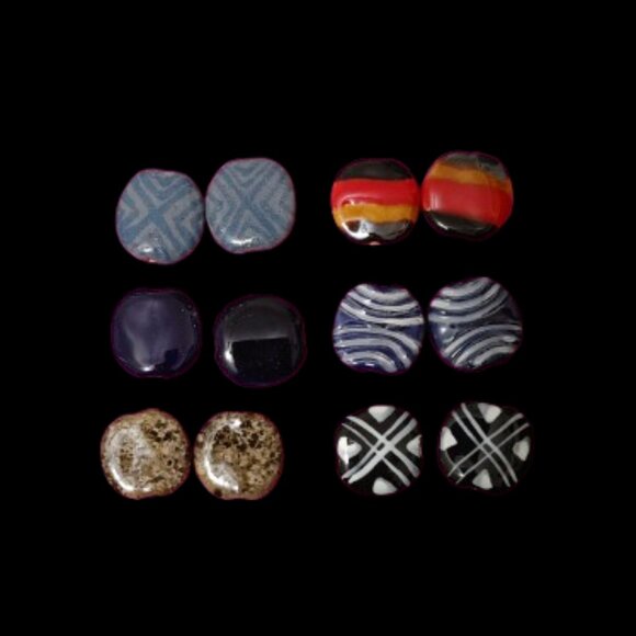 60 Hand crafted ceramic Kazuri beads - various shapes and sizes